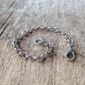 2 INCHES Rhodium Plated Chain Extender, Necklace Chain Extension - 5mm thick